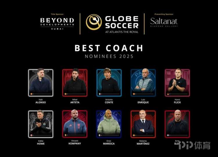 环足奖最佳主帅候选：阿隆索、恩里克、阿尔特塔、斯洛特在列